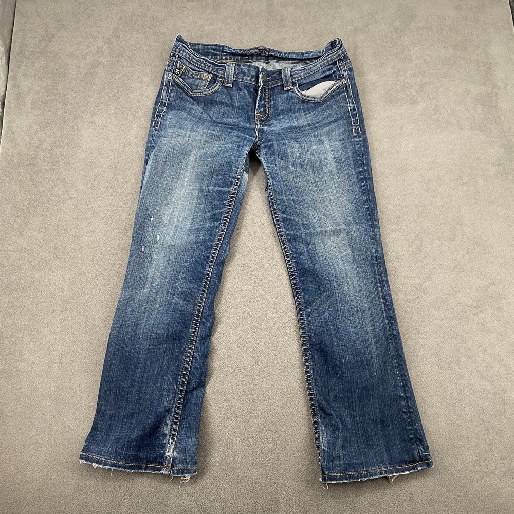 Mek Denim Eldora Bootcut Jeans Womens 31x32 Blue Faded Stretch Streetwear Grunge